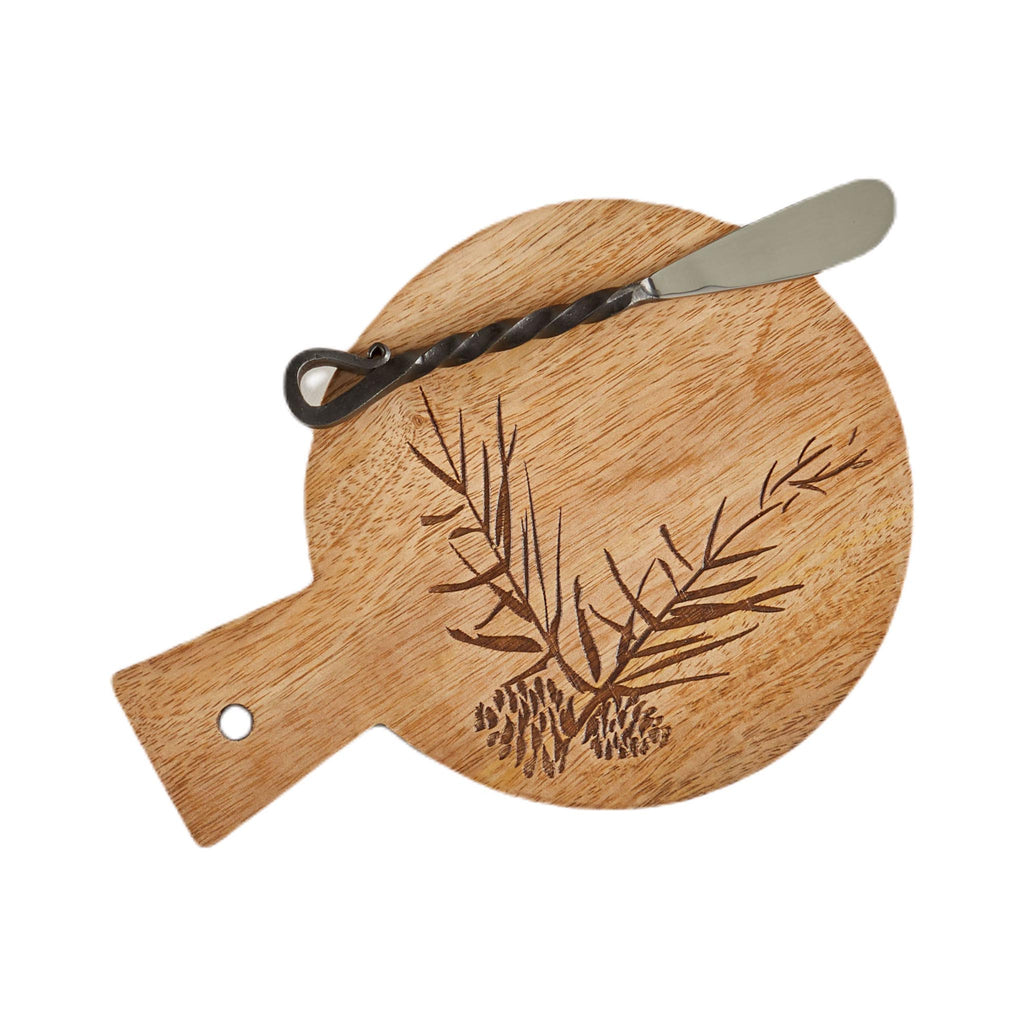 Round Pinecone Serving Board
