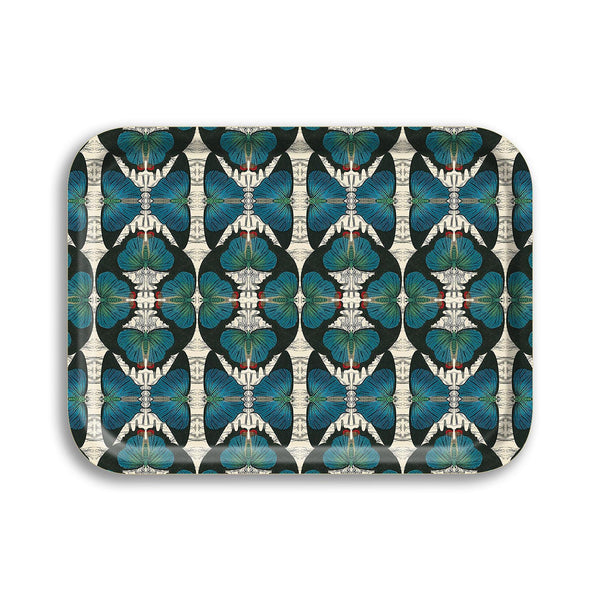 Birch Wood Tray - Small - Blue Butterfly