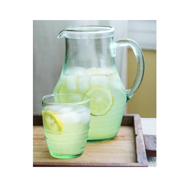 Recycled Glass Rings Pitcher - in use