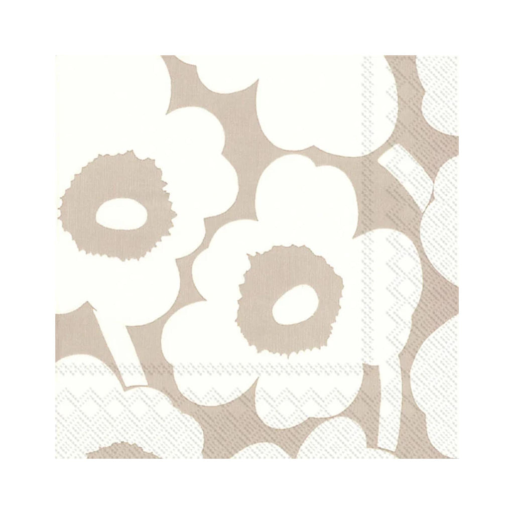Marimekko Unikko Linen Cream Beverage Napkins