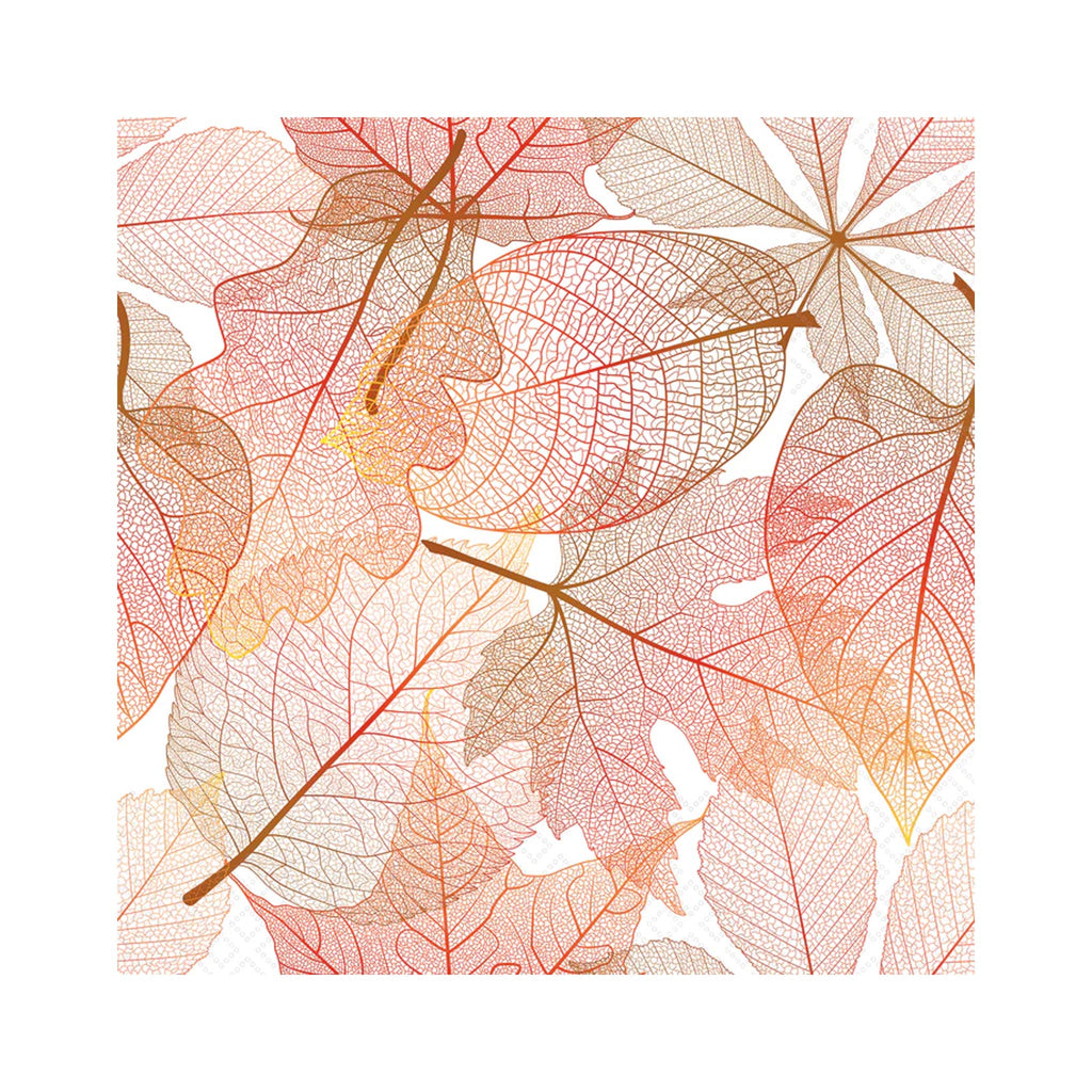 Transparent Leaves Beverage Napkins