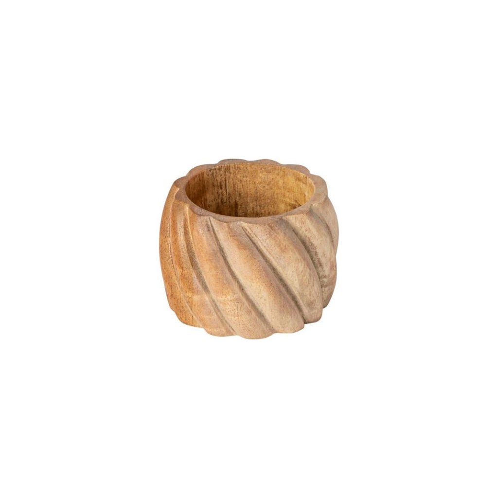 Hand-crafted Spiral Wood Napkin Ring