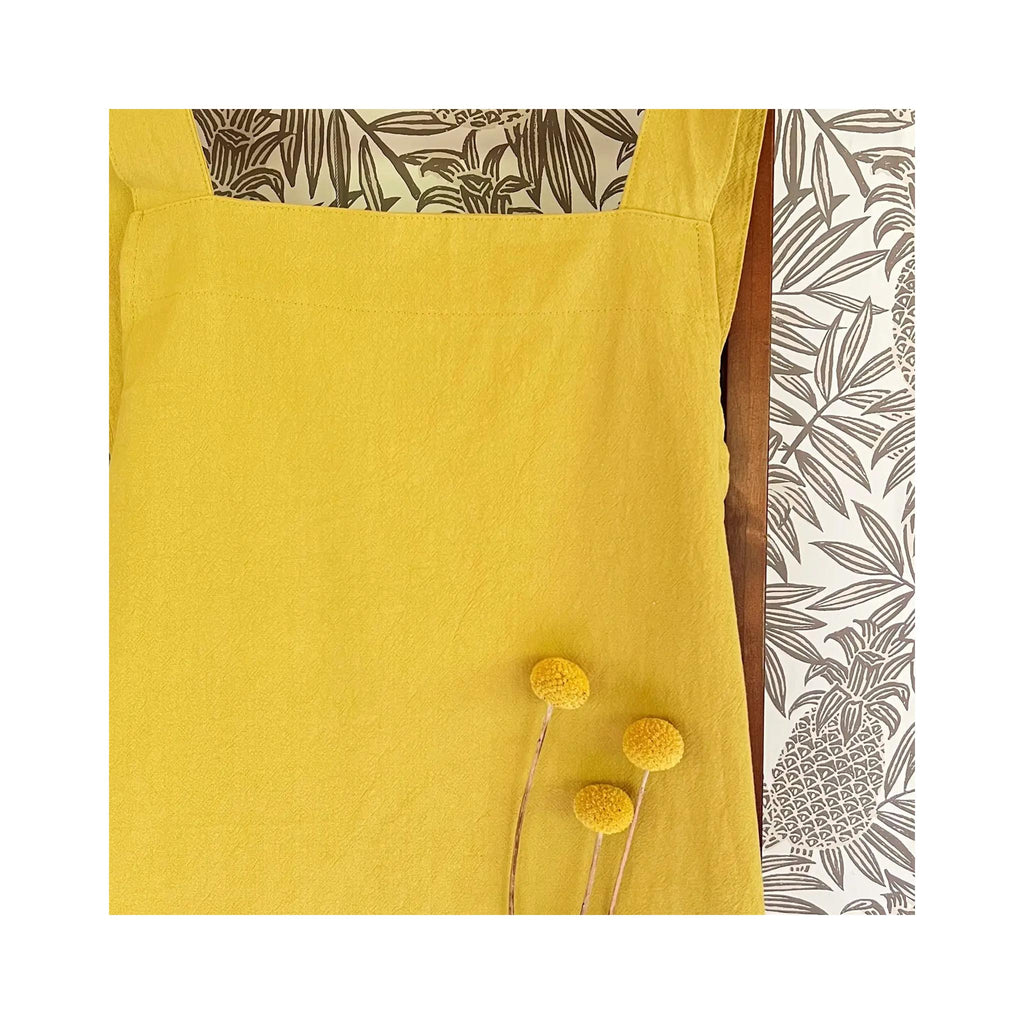 Cross Back Apron - Mustard Yellow