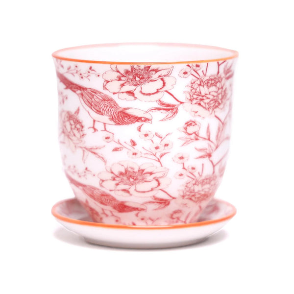 Liberte Plant Pot with Saucer - Red Pheasant