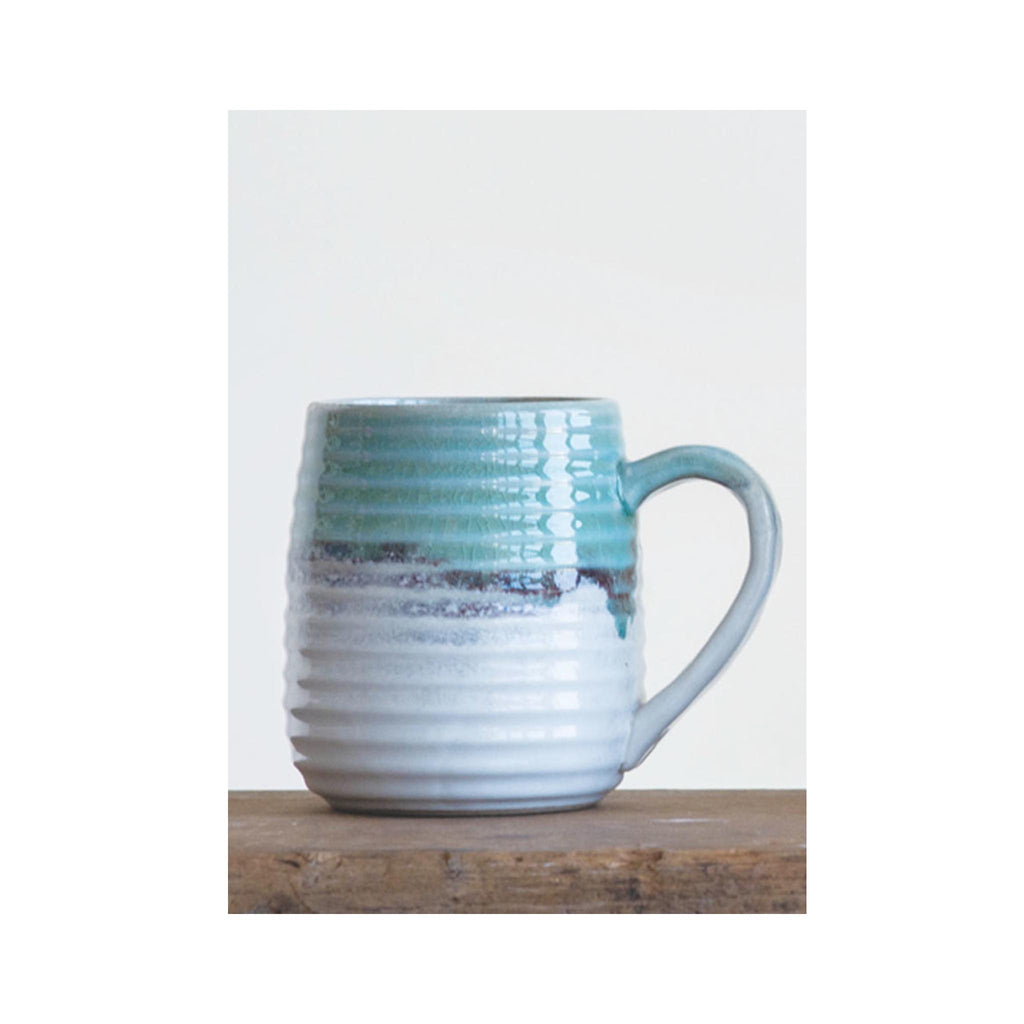 Reactive Glaze Stoneware Mugs - White