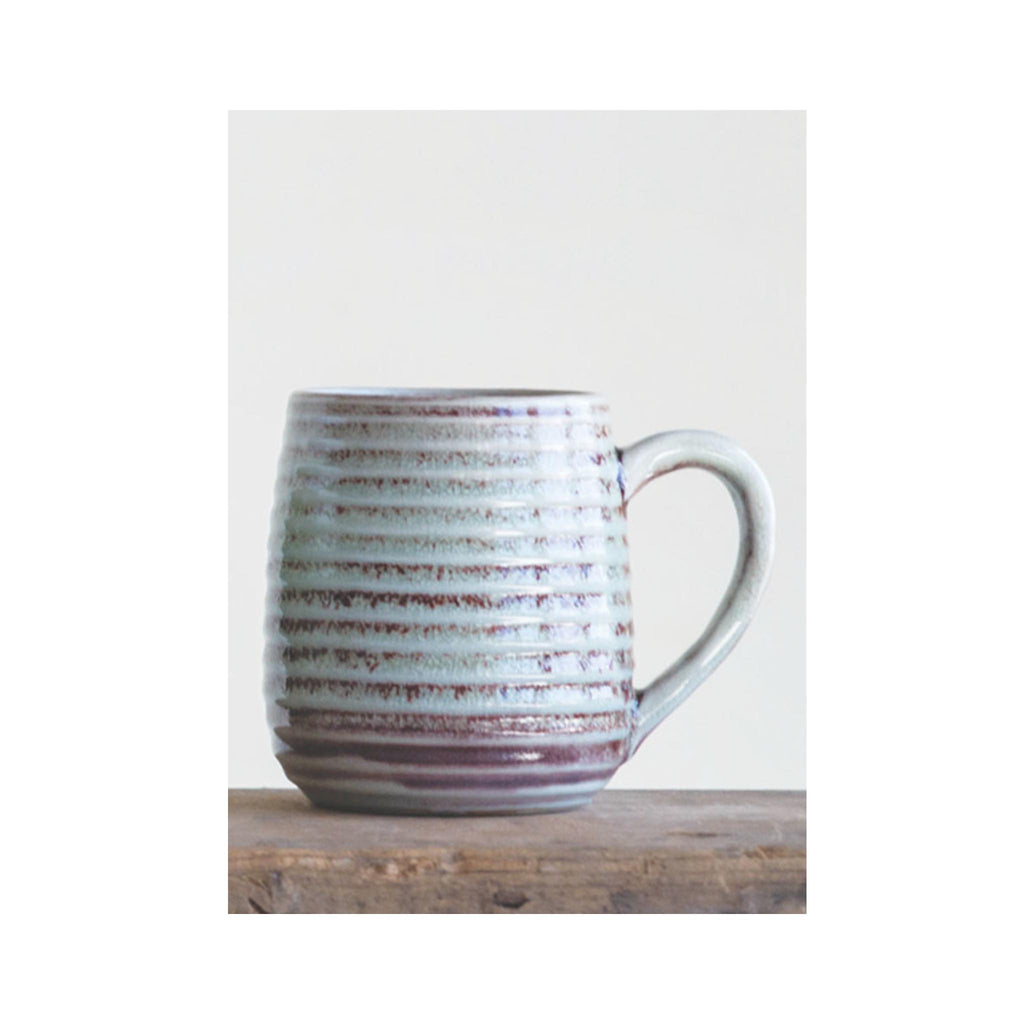 Reactive Glaze Stoneware Mugs - Plum