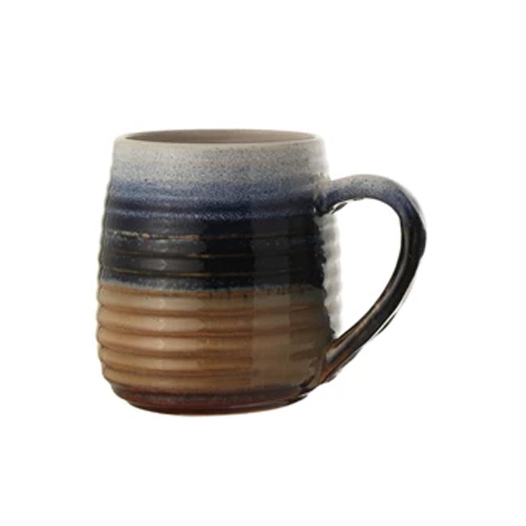 Reactive Glaze Stoneware Mugs - Cafe Au Lait