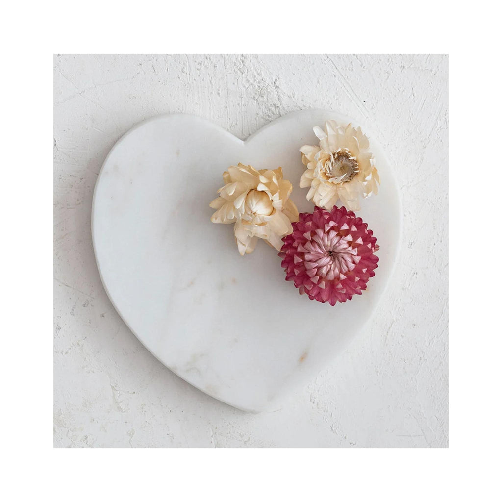 White Marble Heart Shaped Dish