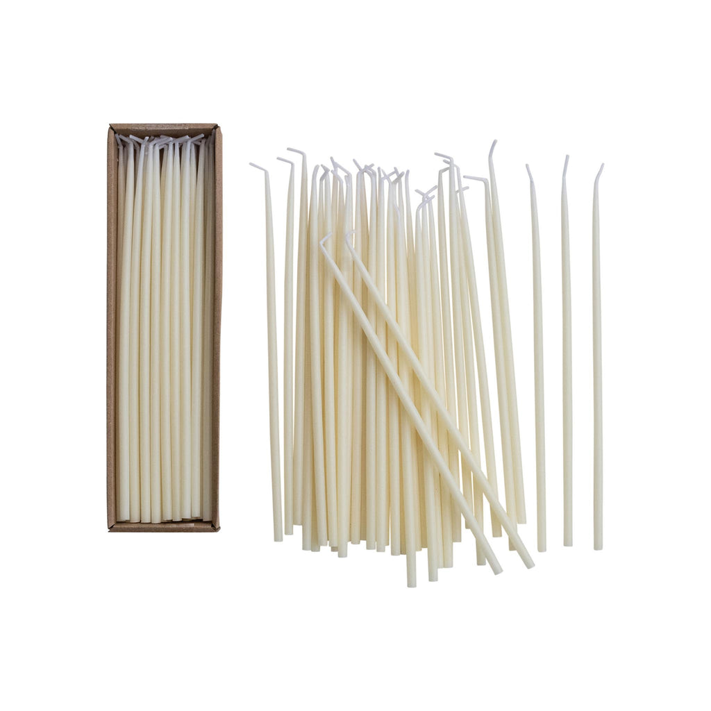 Unscented Thin Taper Candle Sets - .25"