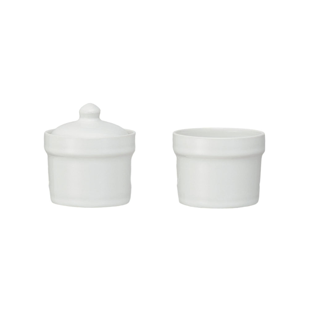 Stoneware Stackable Pinch Pots with Lid Set of 2