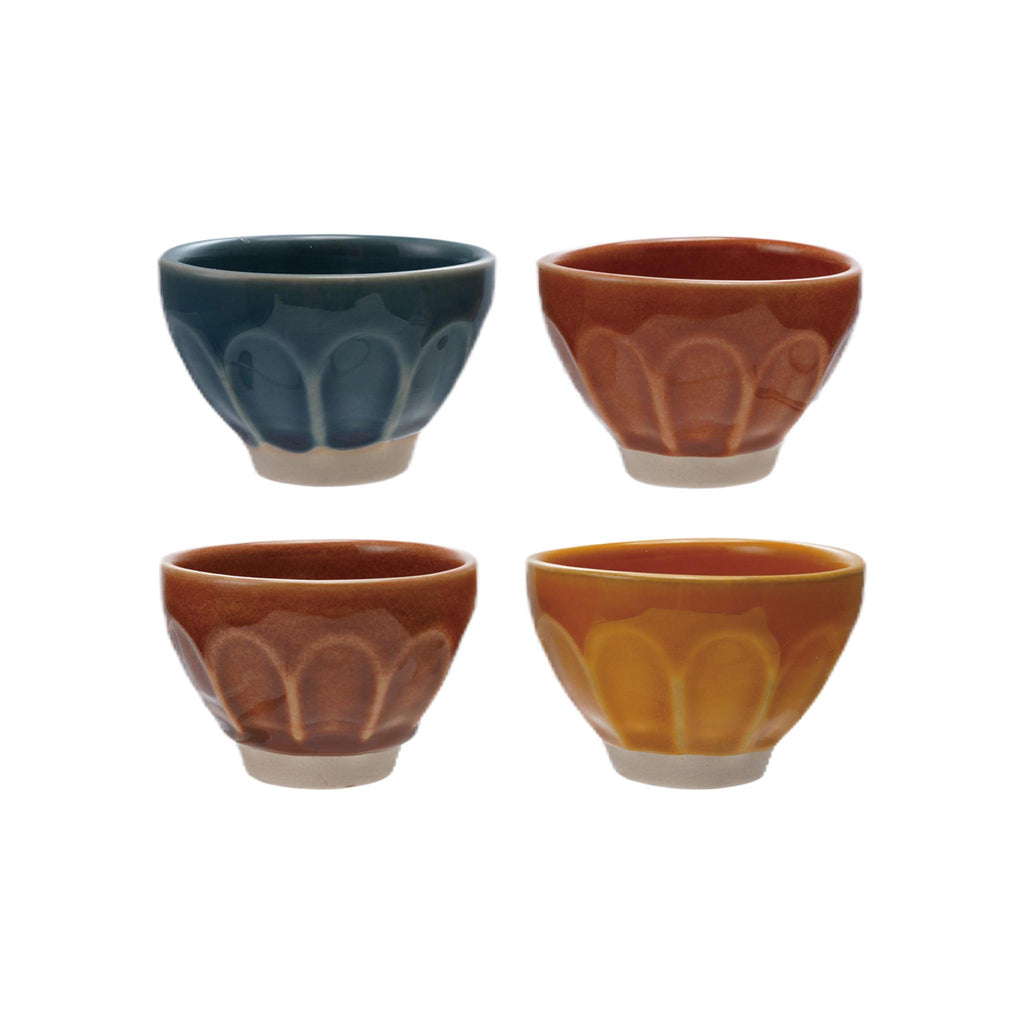 Reactve Glaze Stoneware Pinch Bowls