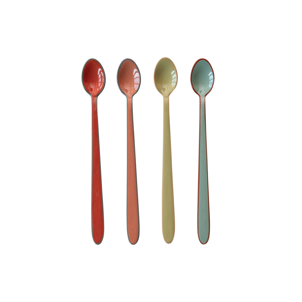 Colored Enamel Cocktail Spoons