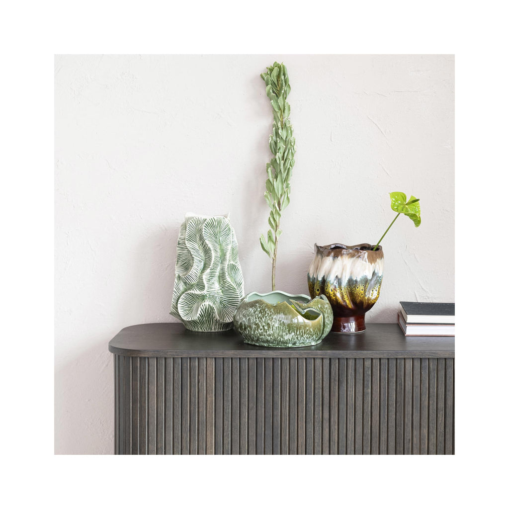 Stoneware Organic Shaped Vase/Planter - in use