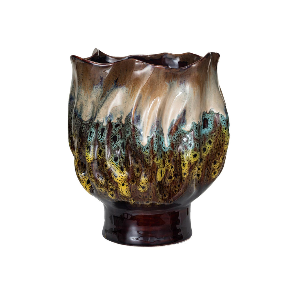 Stoneware Organic Shaped Vase/Planter