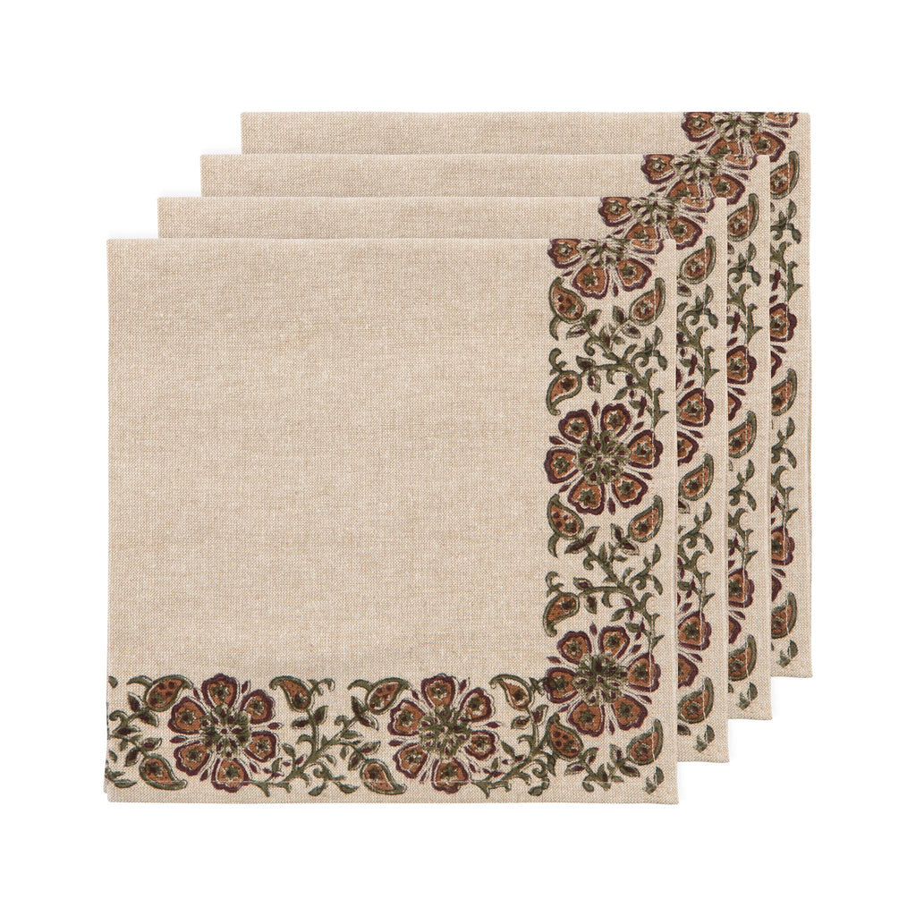 Elysian Block Print Napkin Set of 4
