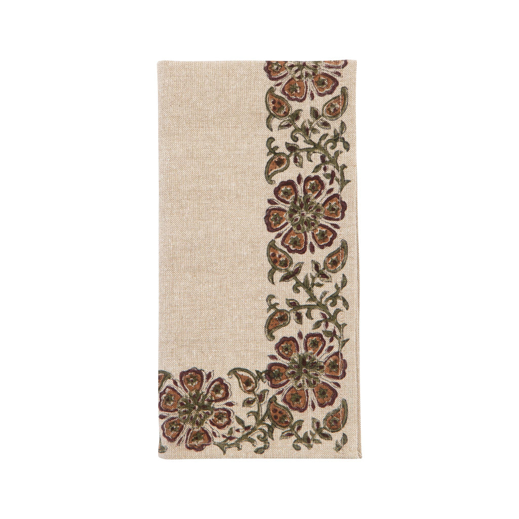 Elysian Block Print Napkin Set of 4 - detail