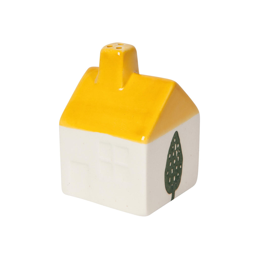 House Shaped Salt & Pepper Shaker Set - Yellow back