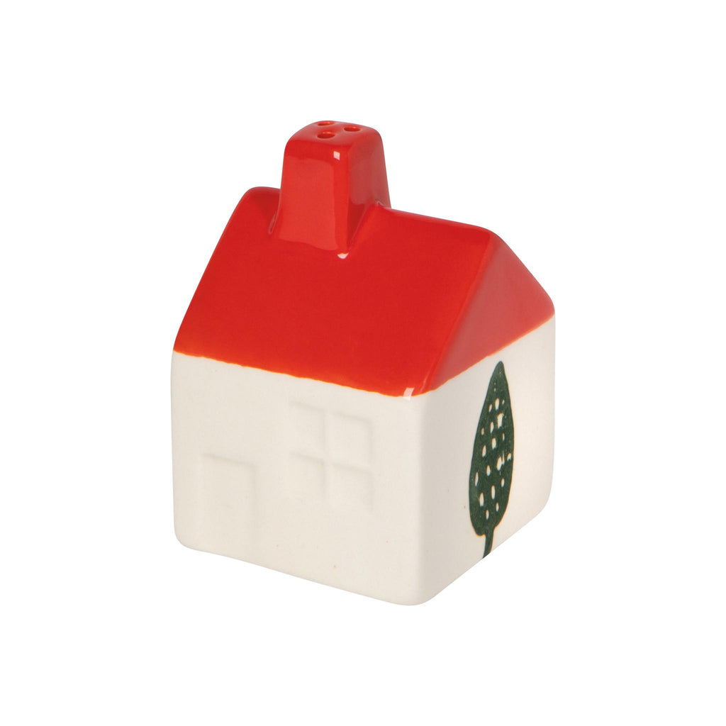 House Shaped Salt & Pepper Shaker Set - Red back