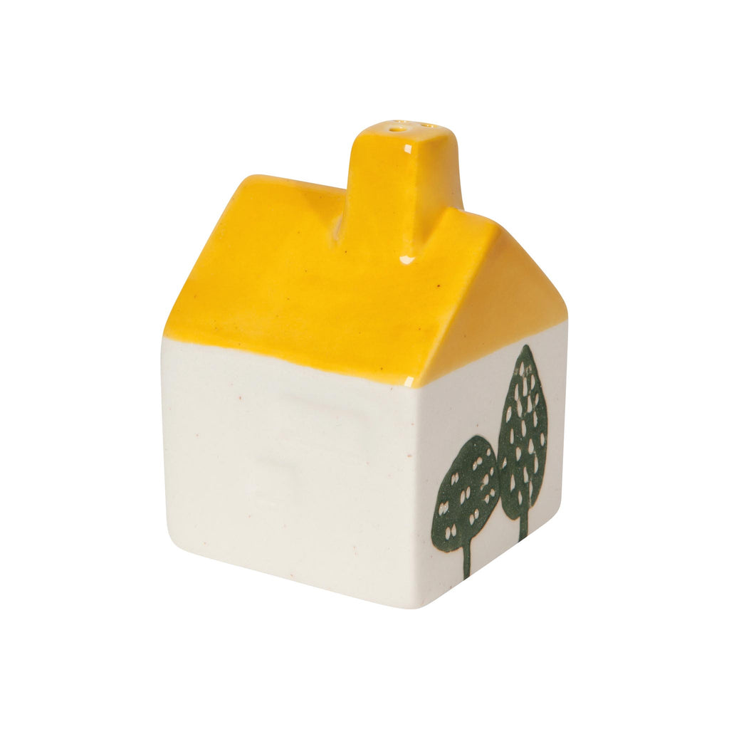 House Shaped Salt & Pepper Shaker Set - Yellow front