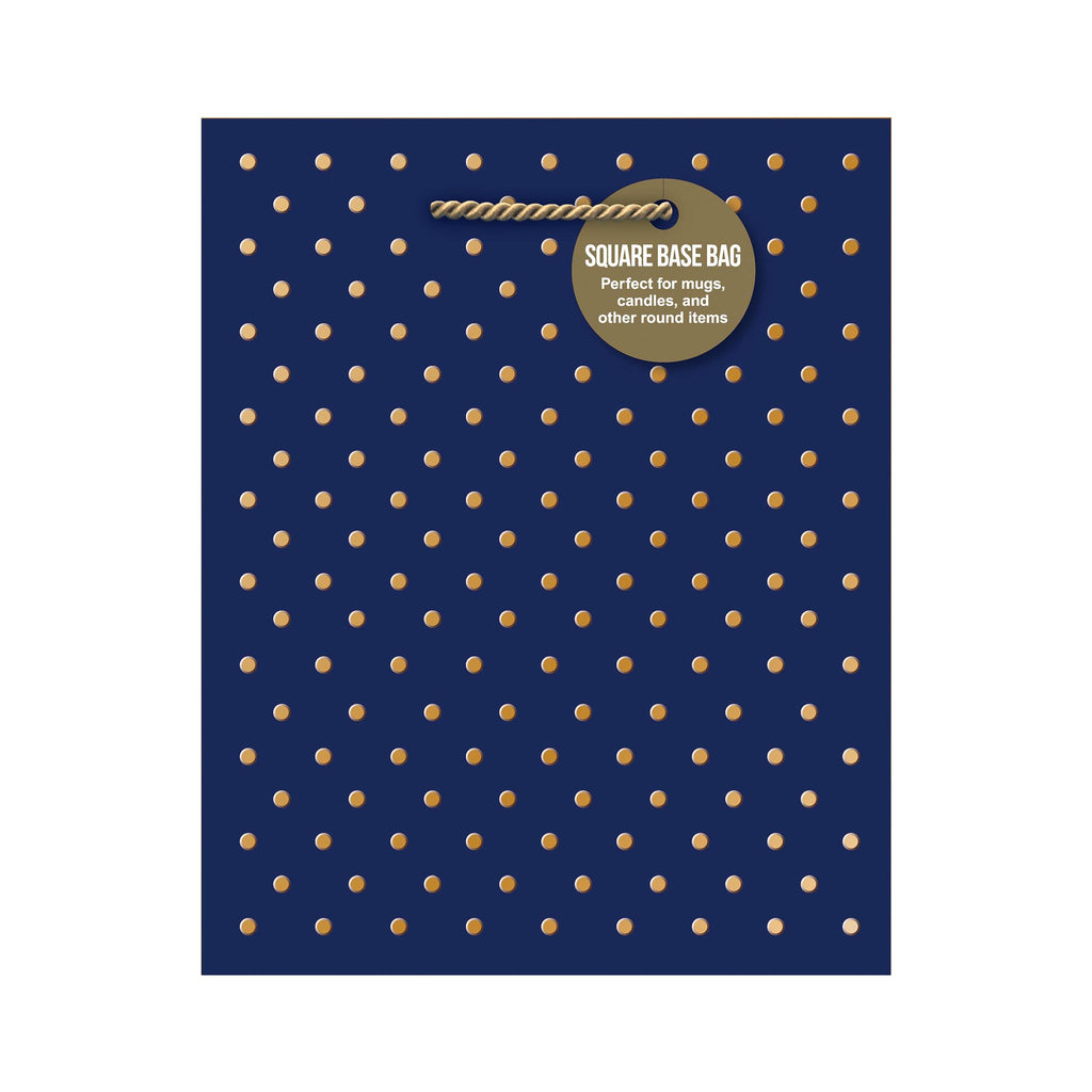 Gold Swiss Dots Gift Gift Bags - Midnight Blue