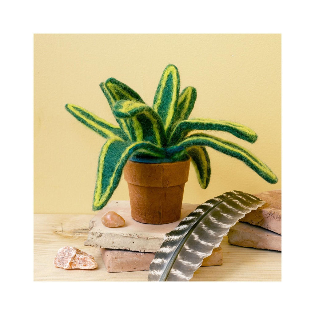 Potted Felt Tropical Plants - Snake Plant