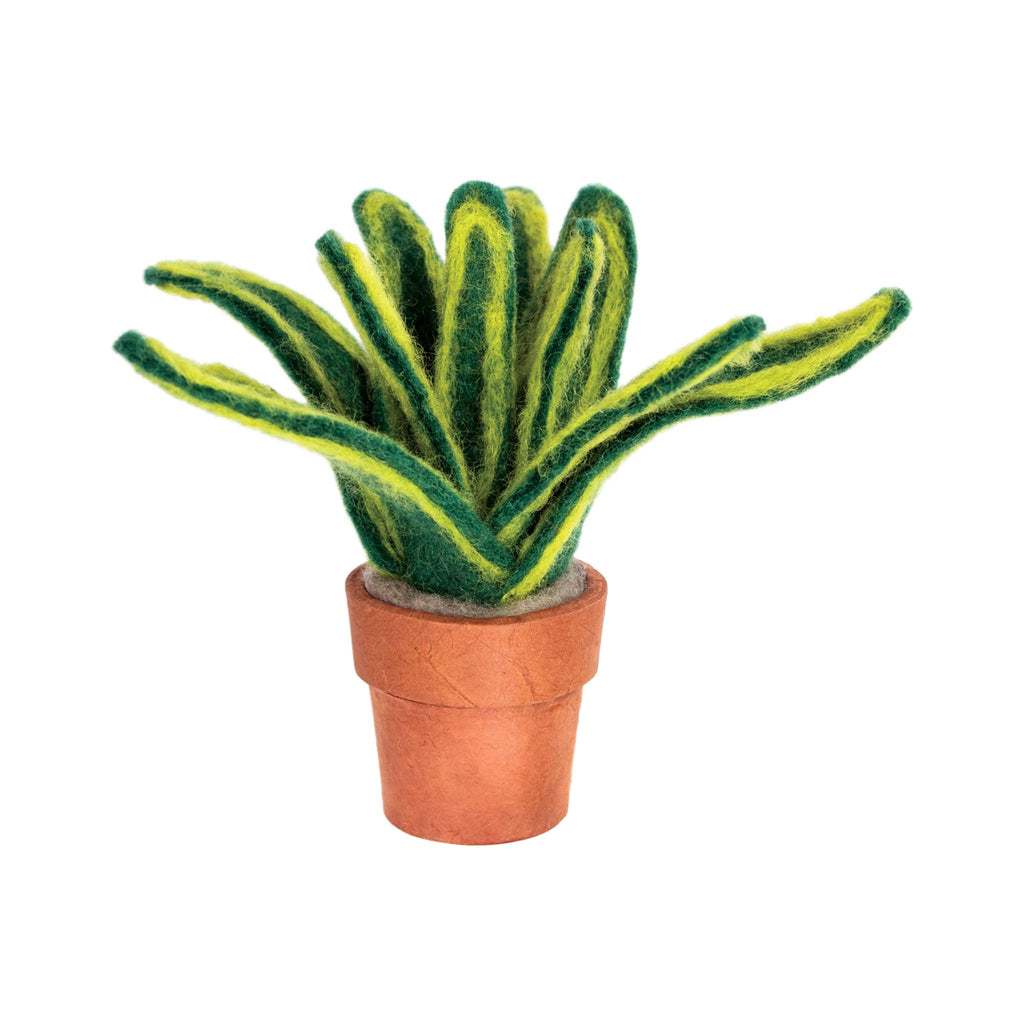 Potted Felt Tropical Plants - Snake Plant