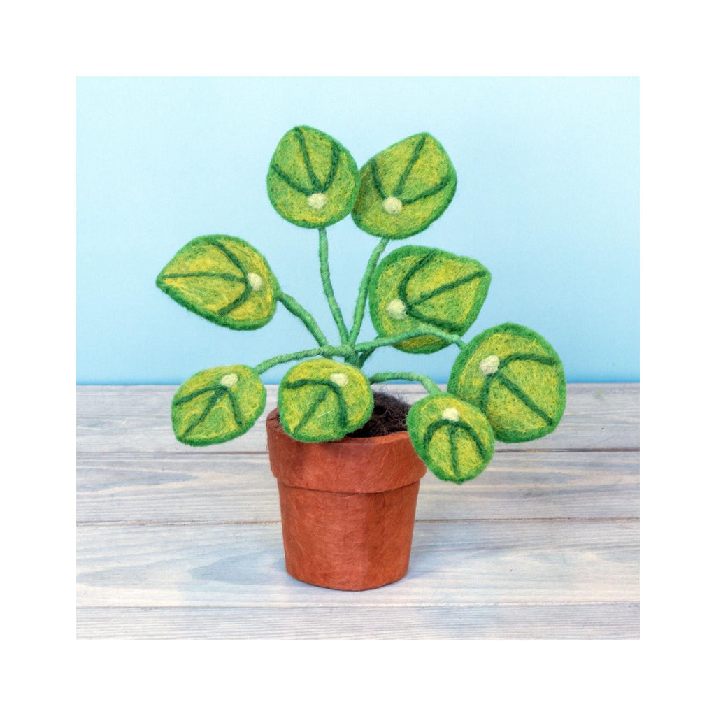 Potted Felt Tropical Plants - Money Plant