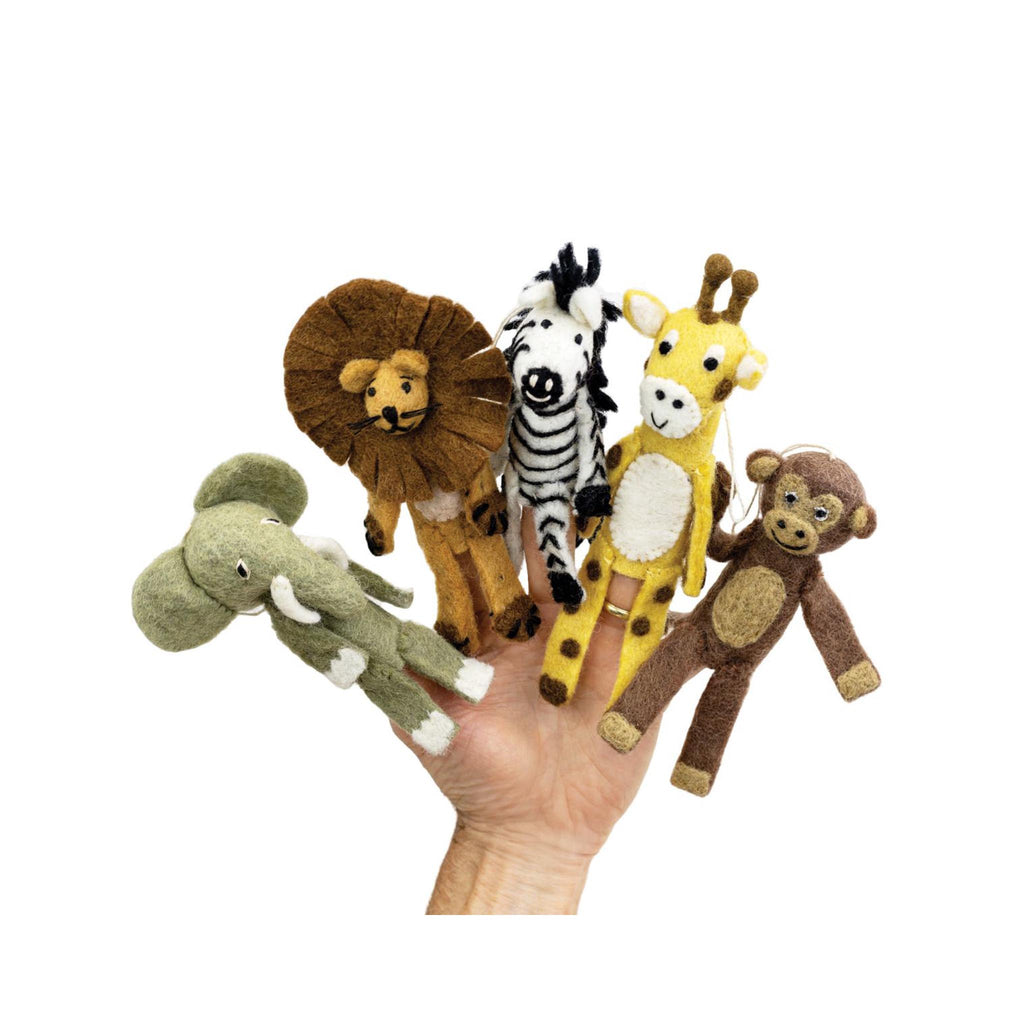 Felt Finger Puppets - Safari Animals