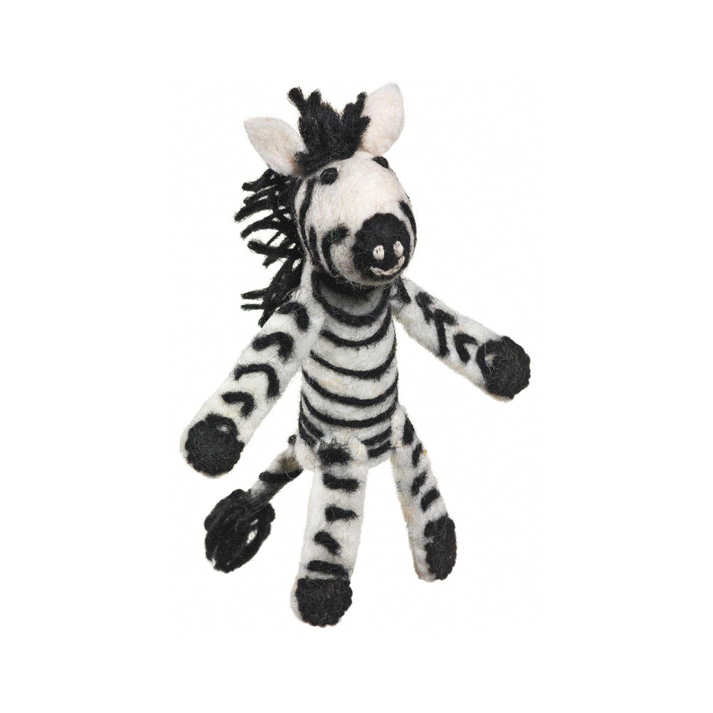 Felt Finger Puppets - Safari Animals - Zebra