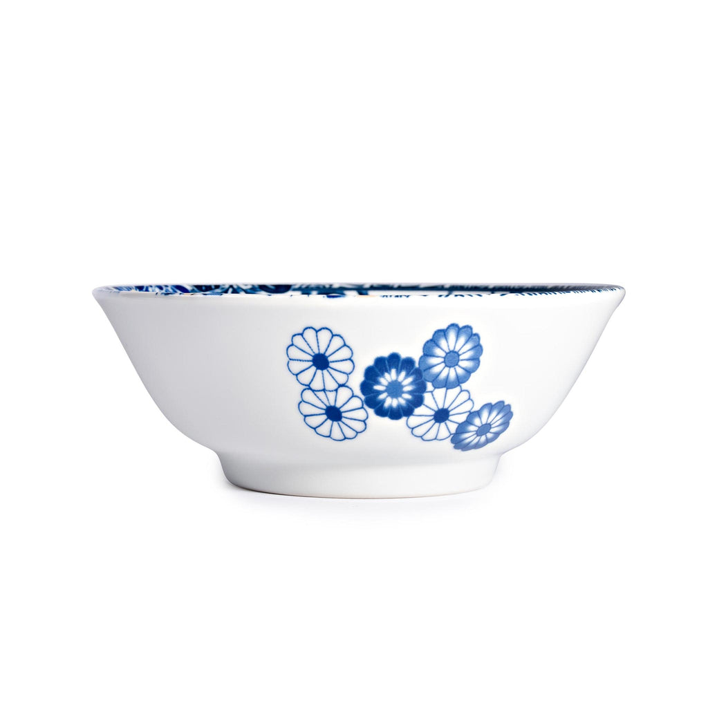 Japanese Blue Florals Bowls - 7.2525"