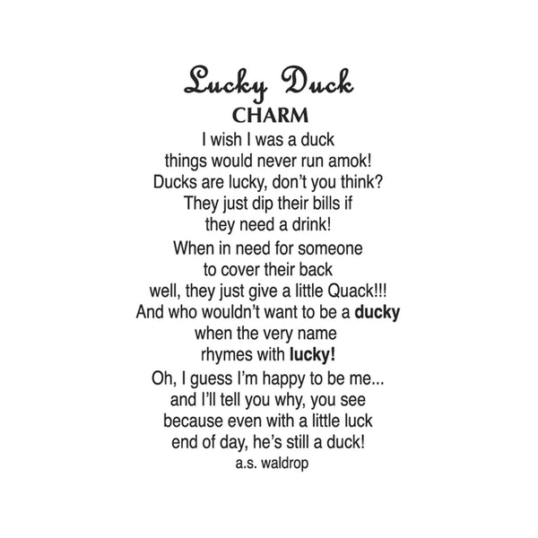 Lucky Duck Charm - card