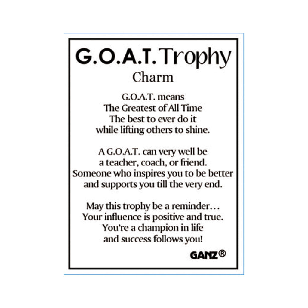 G.O.A.T Trophy Charm - card