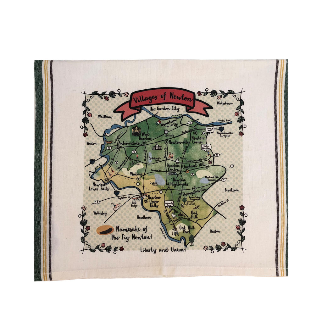 Villages of Newton Tea Towel