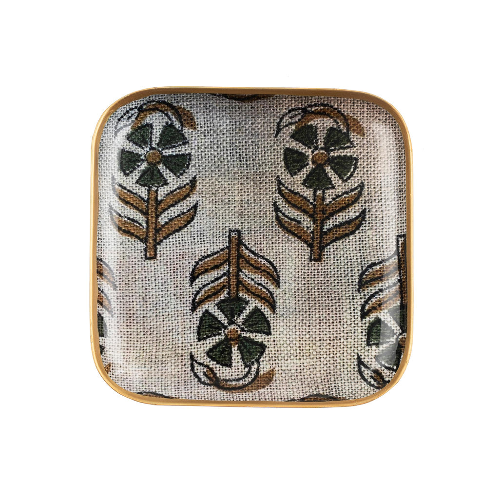 Chameli Enameled Square Tray