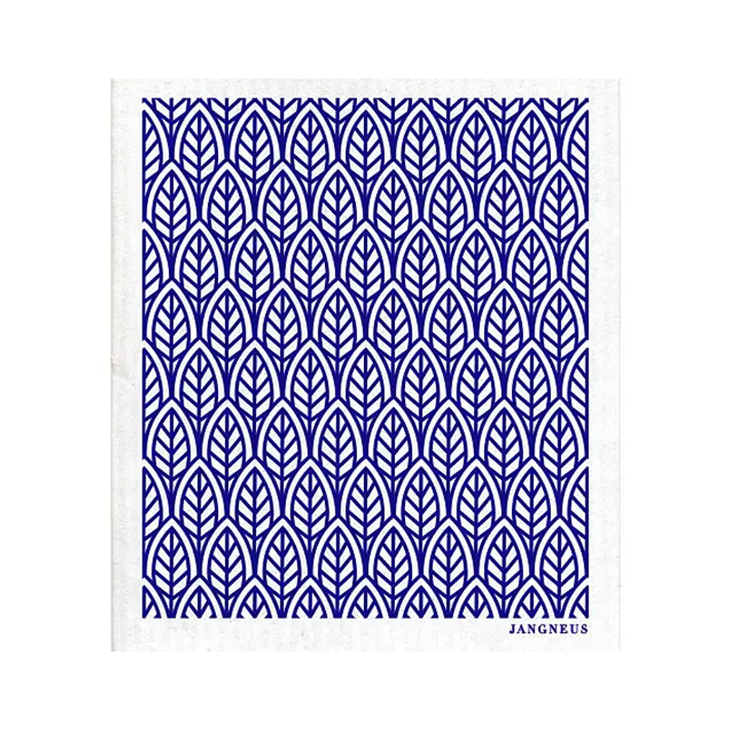 Swedish Dishcloth - Leaves - Blue