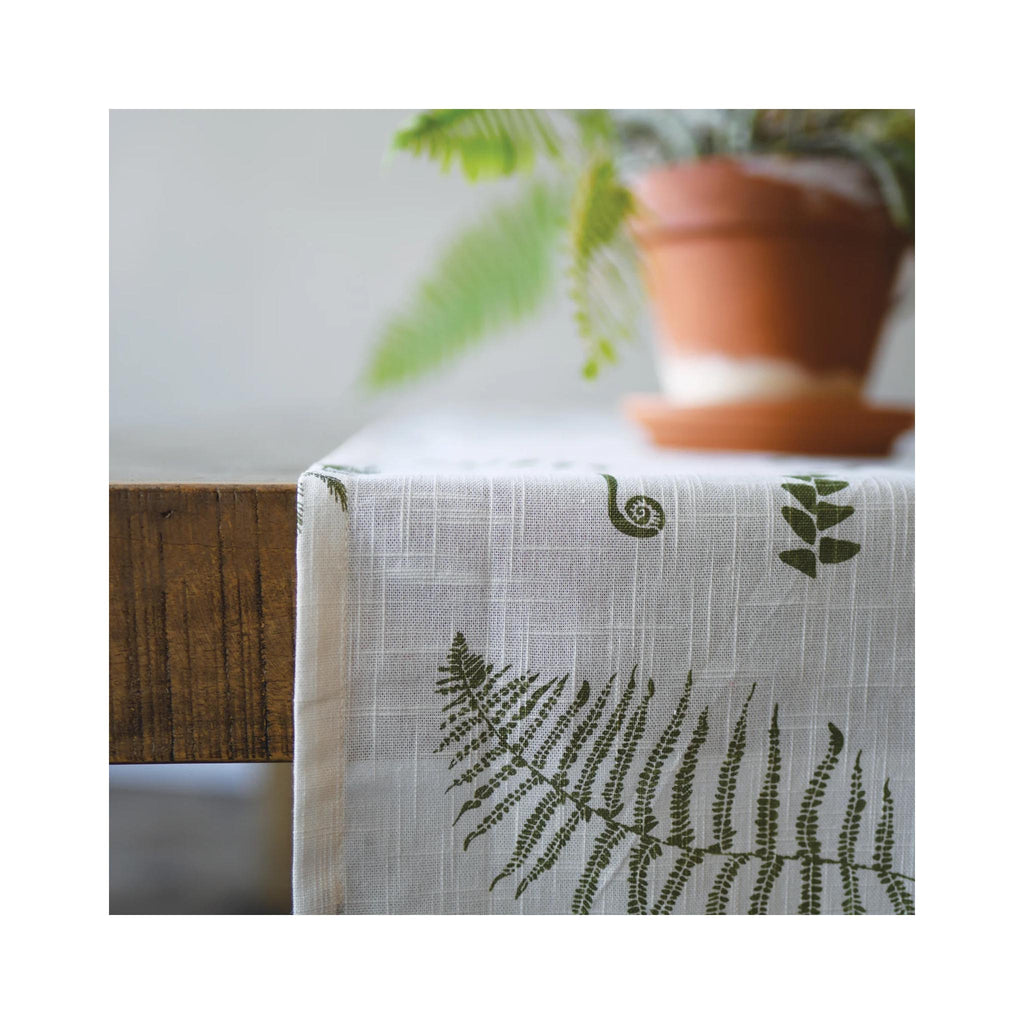 Fronds Organic Table Runner - detail