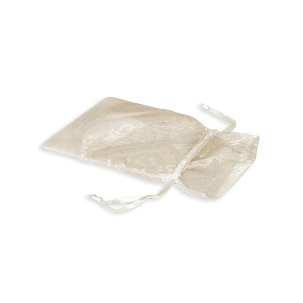 Organza Gift Bag with Ribbon Drawstring - Ivory