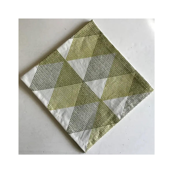 Block Printed Napkin - Prisms Green