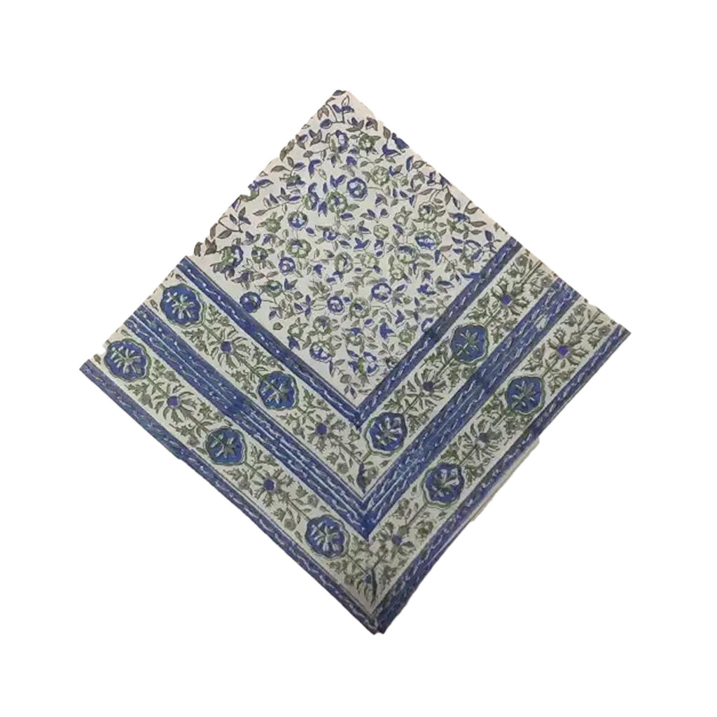 Block Printed Napkin - Cornwall Blue Grey