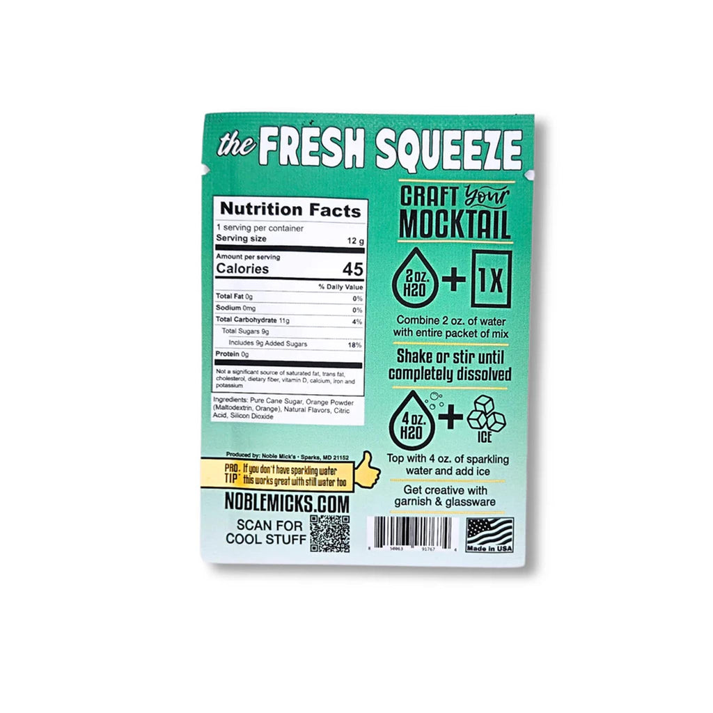 Noble Mick's Single Serve Craft Mocktail Mixes - Fresh Squeeze info