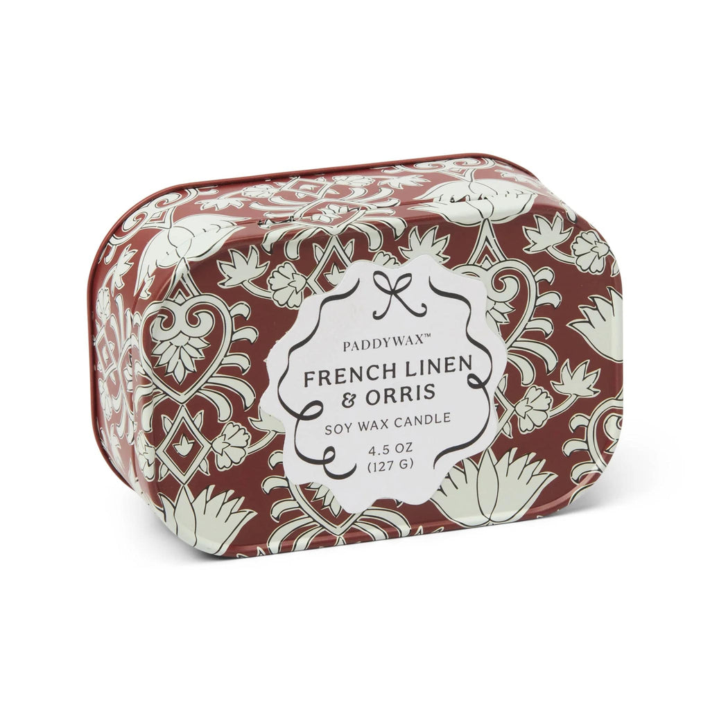 Paddywax Cherie Tin Collection Candles - French Linen & Orris