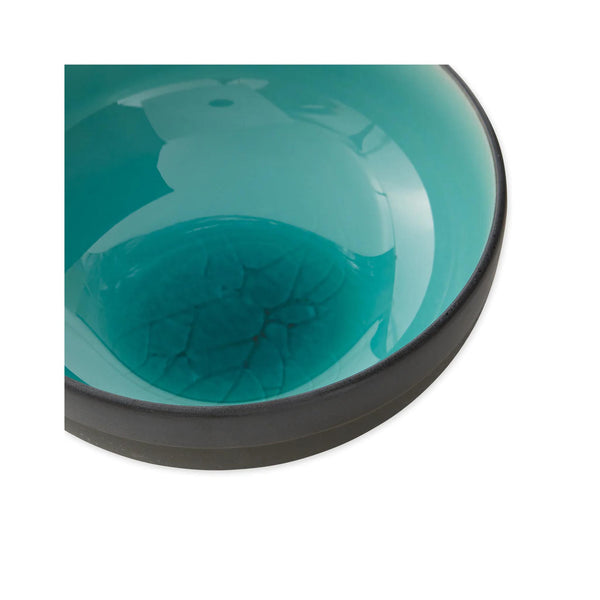 Japanese Crackle Sauce Bowls - Turquoise