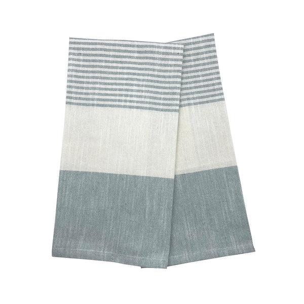 Colorblock Striped Kitchen Towel Sets - Teal