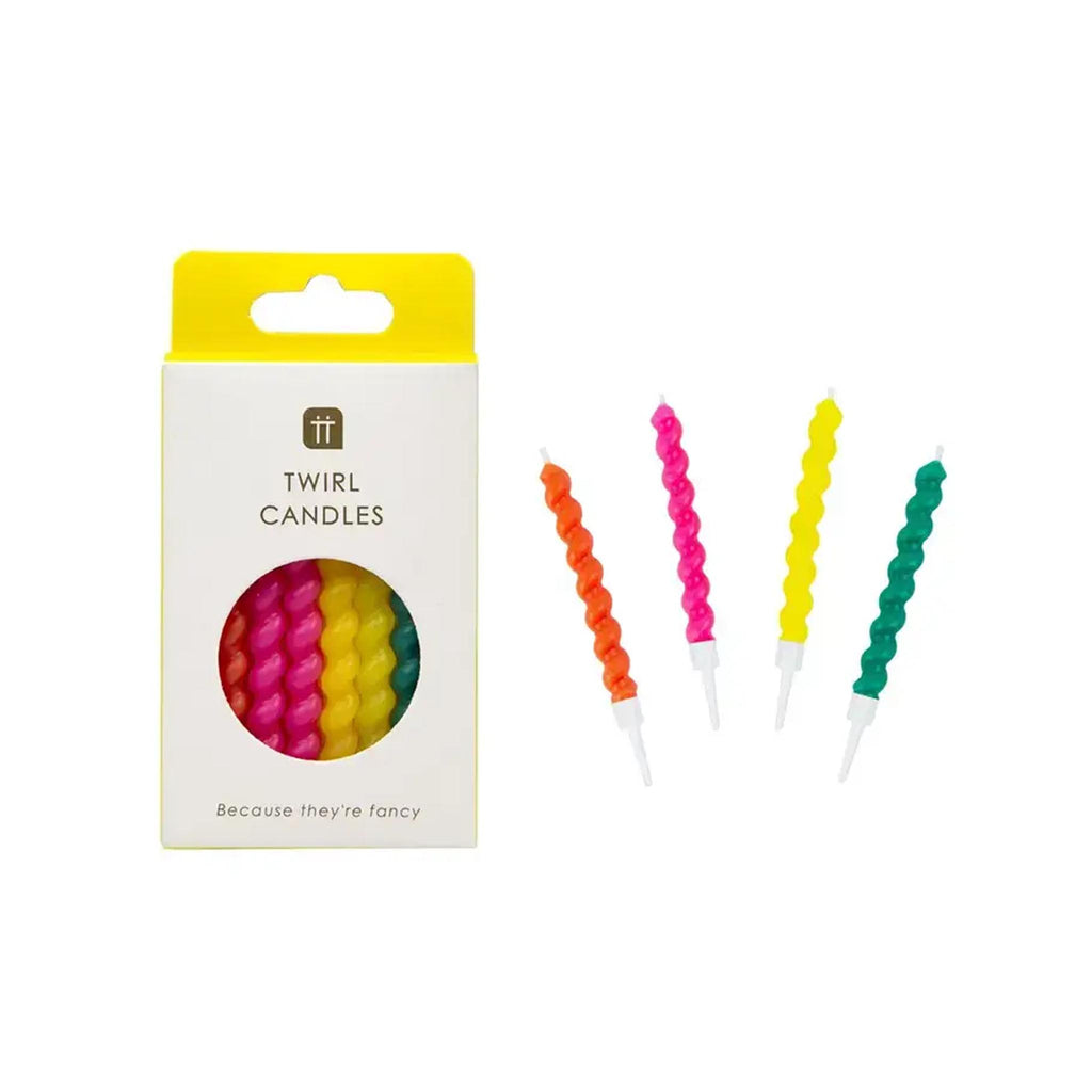 Twisted Rainbow Birthday Candles Set of 8