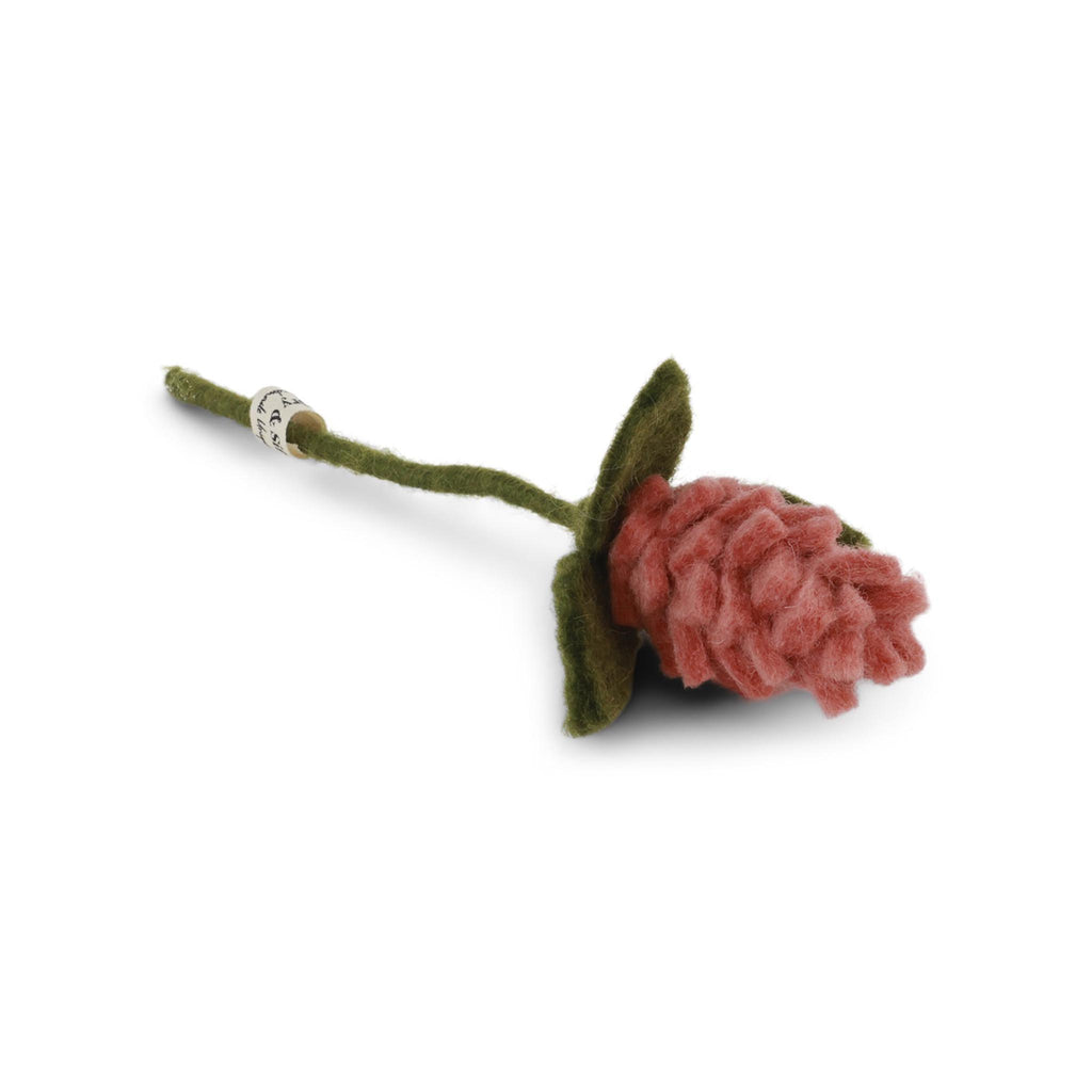 Felt Artichoke Flowers - Dusty Red