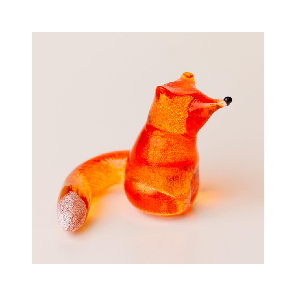 Bianco Blu Glass Figure - Fox