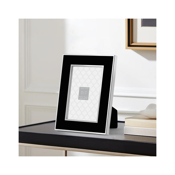 Regis Silver Trim Black Frame