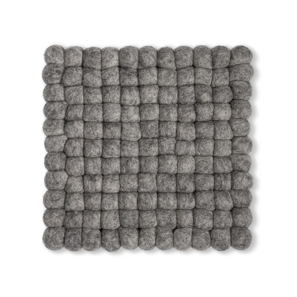 ModWool Felt Ball Trivets - Square - Lt. Grey