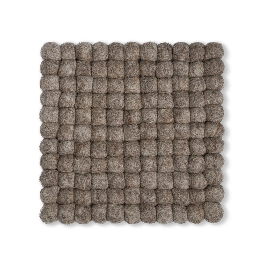 ModWool Felt Ball Trivets - Square - Lt. Brown
