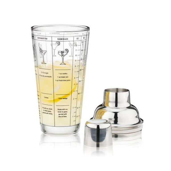 Glass Recipe Shaker - in use